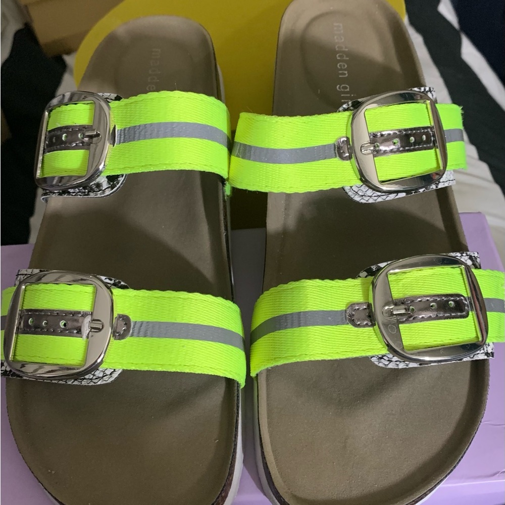 Gently Used Madden Girl neon Yellow Sandals